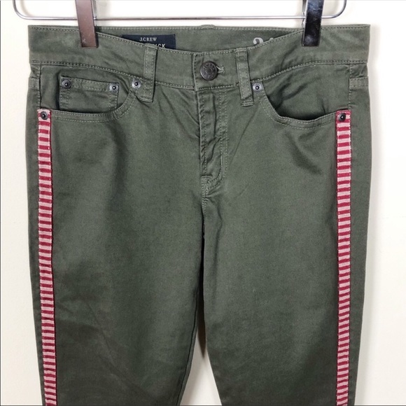 NWOT J. Crew Tuxedo Stripe Toothpick Ankle Jeans - Picture 4 of 8